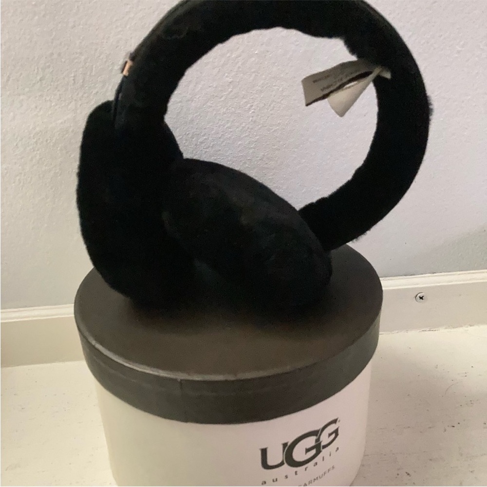 Ugg Black Suede Wired Earmuffs Headphones